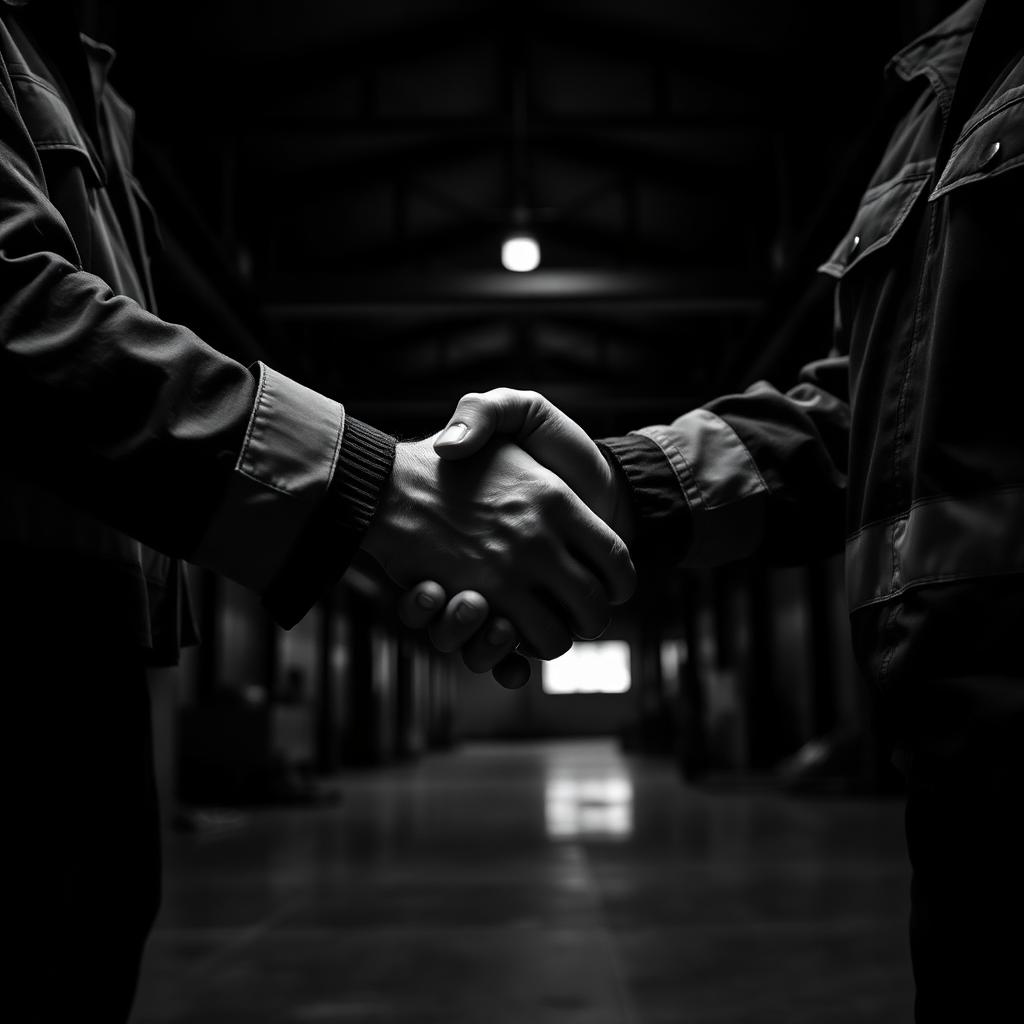 Handschlag zwischen Fachkraft und Betrieb, verbindliche Zusammenarbeit